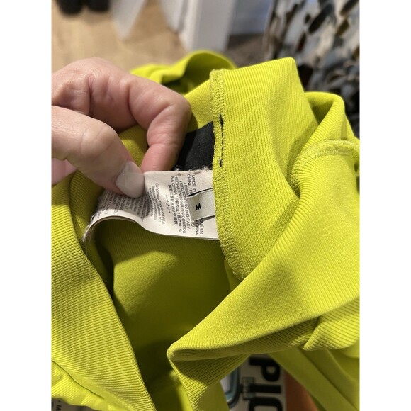 Tory Burch Knit Quarter Zip in Bright Lime Size Medium - Picture 9 of 14